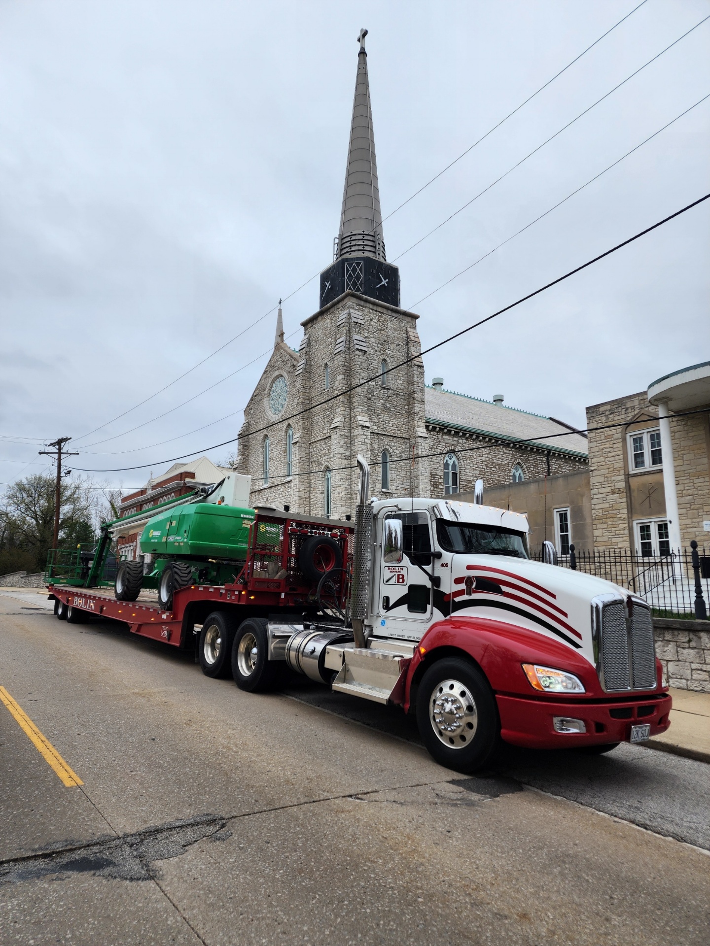 Bolin Services in front of a beautiful local church!